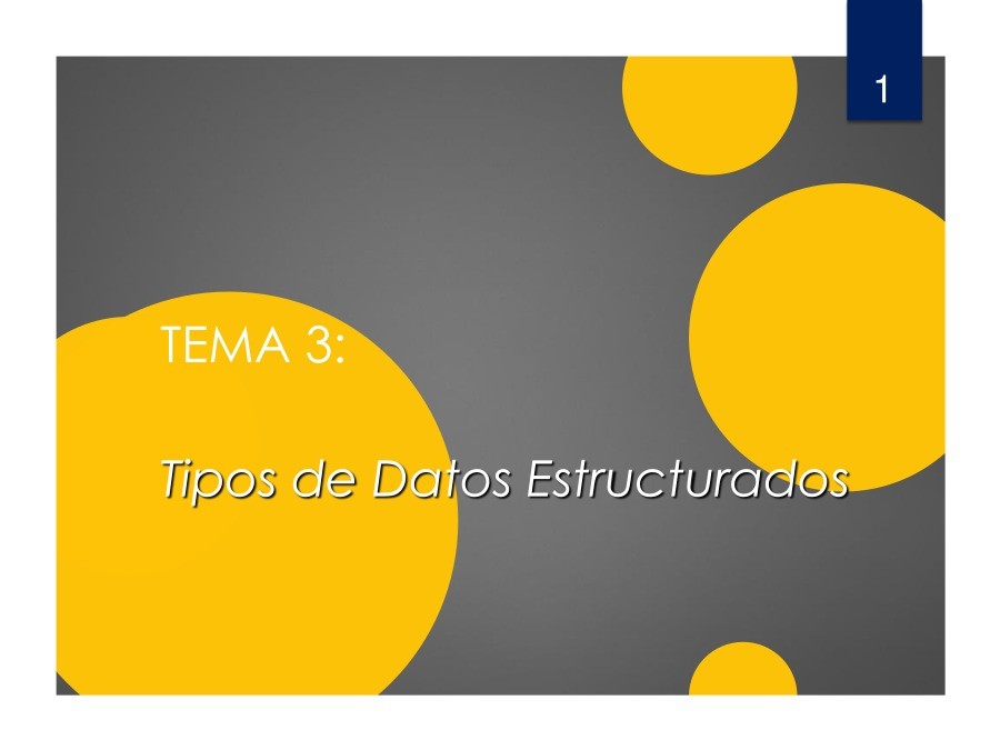 Imágen de pdf Tema 3: Tipos de Datos Estructurados